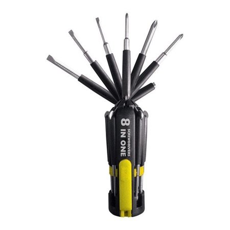 STEEL GRIP Steel Grip 2404226 8 in 1 8-in-1 ScrewDriver with Flashlight 2404226